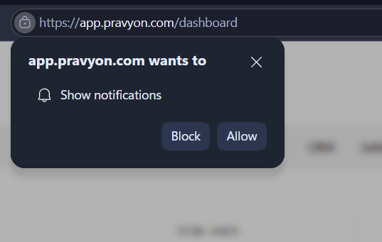 Browser notification permission
